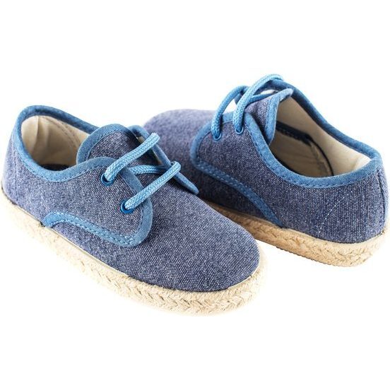 Lace-Up Espadrille, Navy - Sneakers - 1