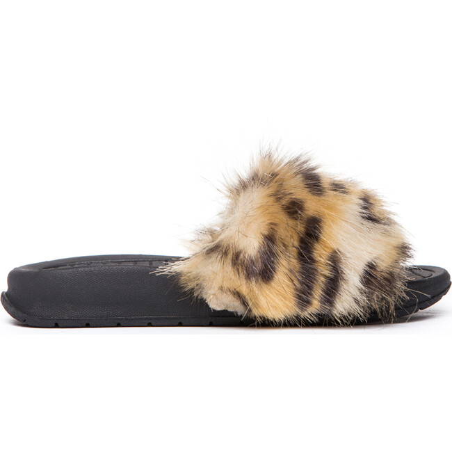 Faux Fur Aston Slide, Leopard - Sandals - 1
