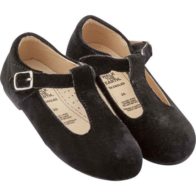 Dusk Praline T-Strap, Black Velvet - Mary Janes - 2