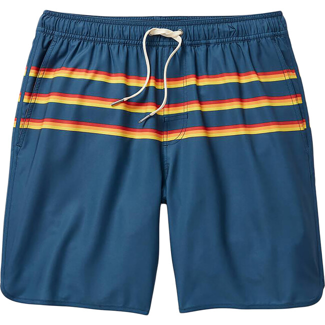 Men's Anchor Swim Trunk, Rainbow 3 Stripe - Swim Trunks - 1