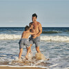 Men's Bayberry Swim Trunk, Dark Denim Stripe - Swim Trunks - 3