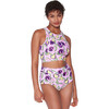 Women's Camila High Neck Swim Bra, Honey Plum - Two Pieces - 1 - thumbnail
