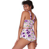 Women's Camila High Neck Swim Bra, Honey Plum - Two Pieces - 2