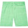 Men's Gingham Swim Trunk,  Green - Swim Trunks - 2
