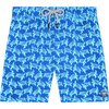 Mens Turtle Swim Trunk, Blue - Swim Trunks - 1 - thumbnail