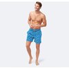 Mens Turtle Swim Trunk, Blue - Swim Trunks - 2