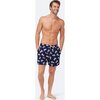 Mens Pineapple Swim Trunk, Shell Pink - Swim Trunks - 2