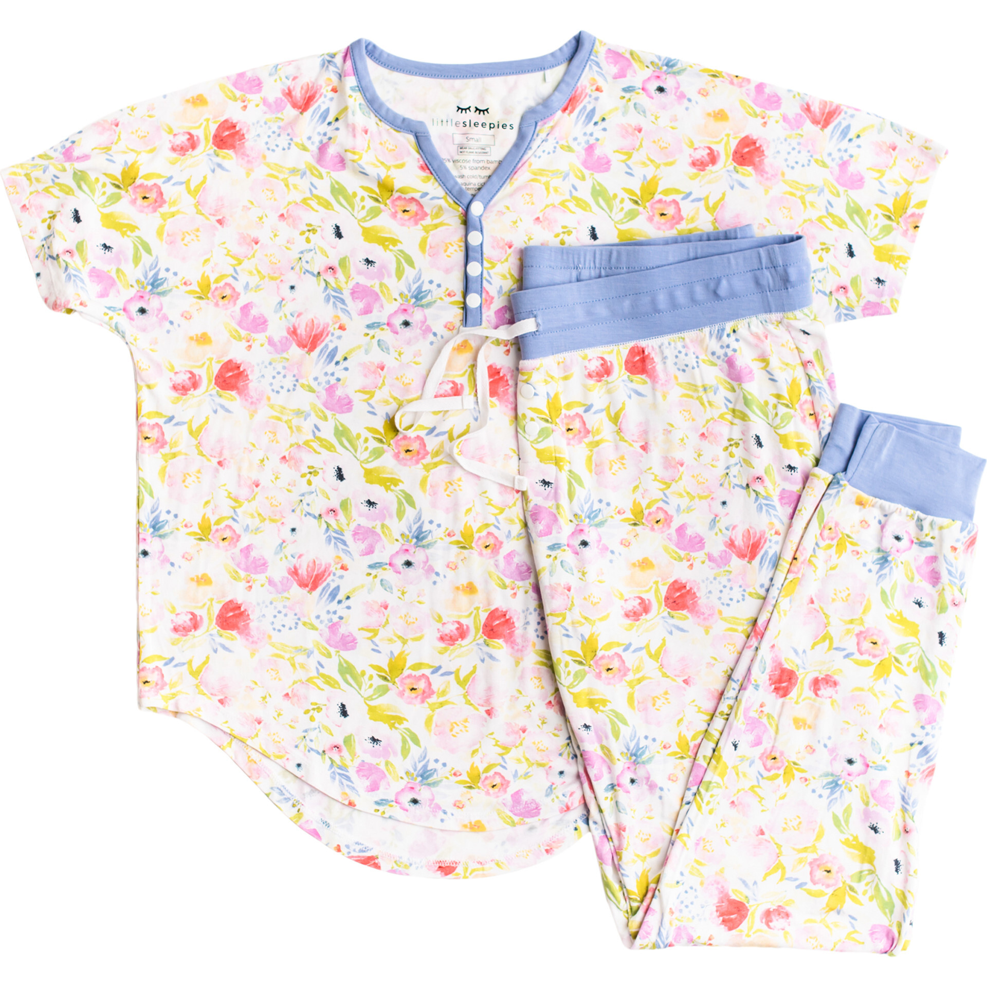 Fashion Little Sleepies 18-24m watercolor blooms NWT