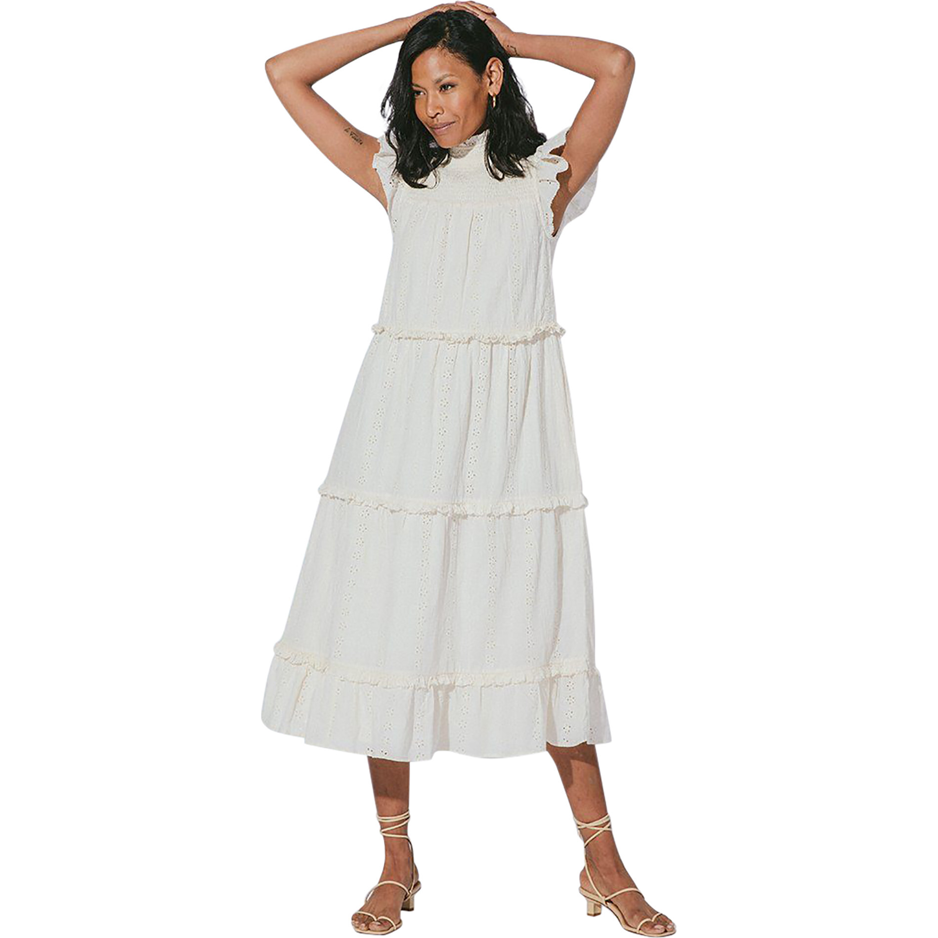 Women's Linda Midi Dress, Cream - Cleobella Dresses | Maisonette