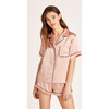 Women's Katelyn Top & Fiona Short Pajama Set, Rose Smoke - Pajamas - 2