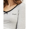 Women's June PJ Set, Gray & Noir - Pajamas - 8