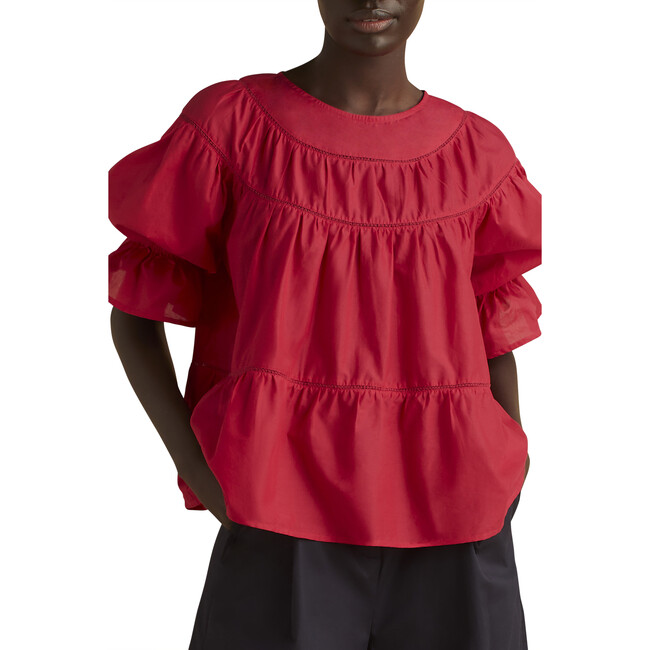 Women's Sol Blouse, Berry - Blouses - 1