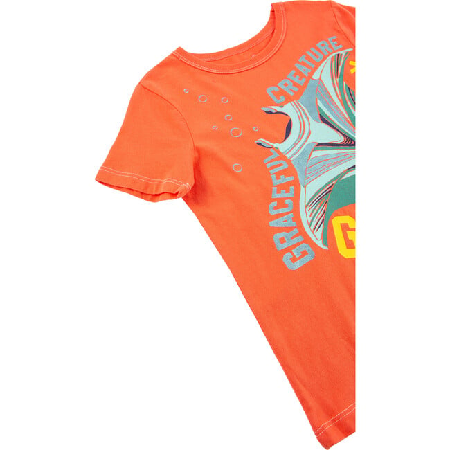 The Nature Conservency X Peek Giant Devil Ray Tee, Orange - T-Shirts - 3