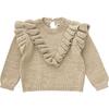 Frou Frou Sweater, Beige - Sweaters - 1 - thumbnail