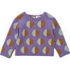 Double Raglan Sweater Lilac With Dots, Purple - Sweaters - 1 - thumbnail