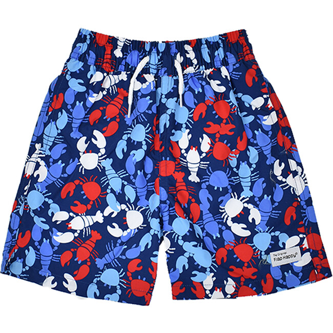 Wesley Swim Trunks with Mesh Liner, Lobster Party