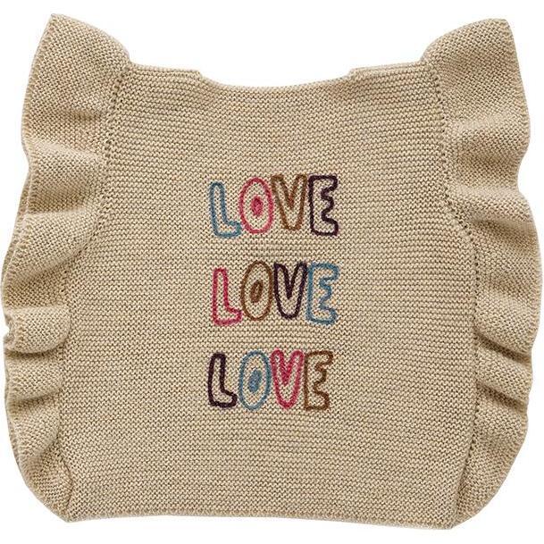 Ruffled Vest, Beige - Vests - 1