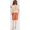 Ruffled Vest, Beige - Vests - 2