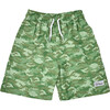 Wesley Swim Trunks with Mesh Liner, Green Camo - Swim Trunks - 1 - thumbnail