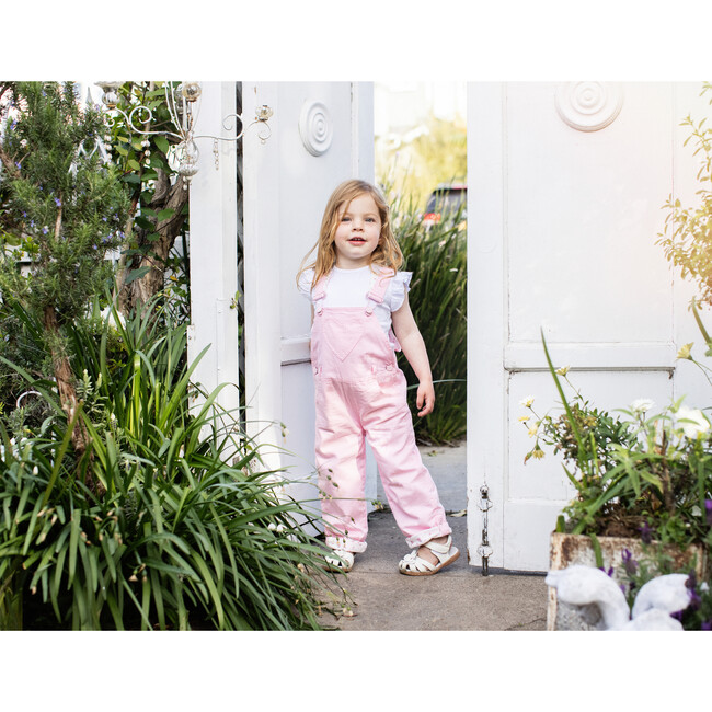 x Nicky Hilton Heart Pocket Long Dungarees, Pink - Overalls - 6