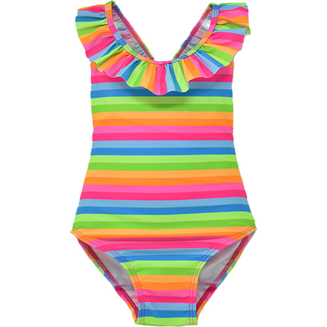 Mindy Crossback Swimsuit, Nest Stripe - One Pieces - 1