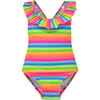 Mindy Crossback Swimsuit, Nest Stripe - One Pieces - 1 - thumbnail