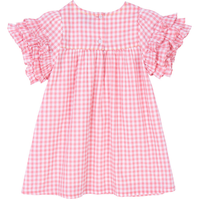 Regina Dress, Coral Almond Gingham - Velveteen Dresses | Maisonette