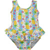 Stella Infant Ruffle Swimsuit, Pineapple Passion - One Pieces - 1 - thumbnail
