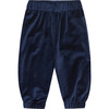 Organic Cotton Velvet Trousers, Navy Blue - Pants - 1 - thumbnail