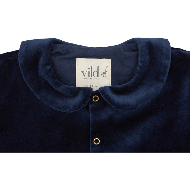 Organic Cotton Velvet Jacket, Navy Blue