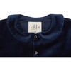 Organic Cotton Velvet Jacket, Navy Blue - Jackets - 2