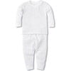 Toddler Pajama Set, White & Blue - Pajamas - 1 - thumbnail