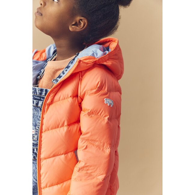 Fluro Pack-A-Way Puffer, Coral