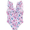 Pretty Petals Ruffle Shoulder Swimsuit - One Pieces - 2 - thumbnail