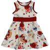 Floral Neoprene Dress, White - Dresses - 1 - thumbnail