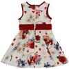 Floral Neoprene Dress, White - Dresses - 2
