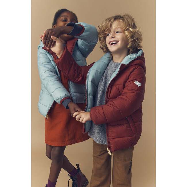 Ecoreversible Puffer, Pecan/Seagrass - Coats - 3