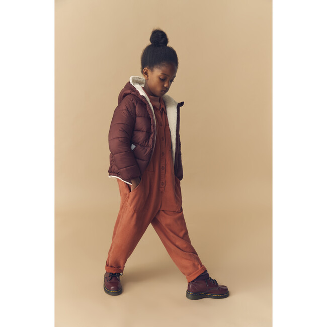 Ecoreversible Sherpa Puffer, Chestnut/Biscuit - Coats - 4