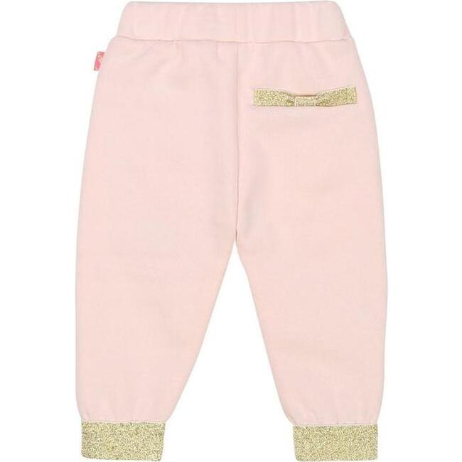 Gold Trim Jogging Bottoms, Pink - Pants - 2