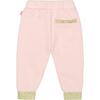 Gold Trim Jogging Bottoms, Pink - Pants - 2