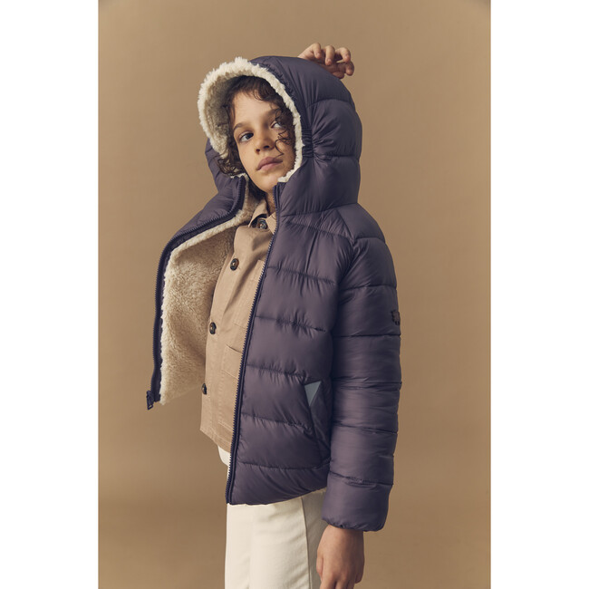 Ecoreversible Sherpa Puffer, Dove/Biscuit - Coats - 3