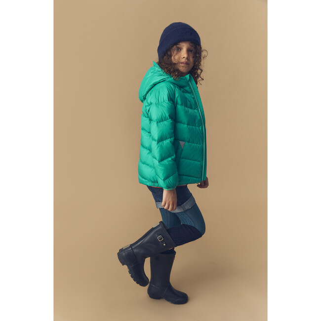 Pack-A-Way Puffer Jacket, Mountain Green - Coats - 4