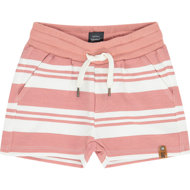 Shorts, Dark Salmon Stripes