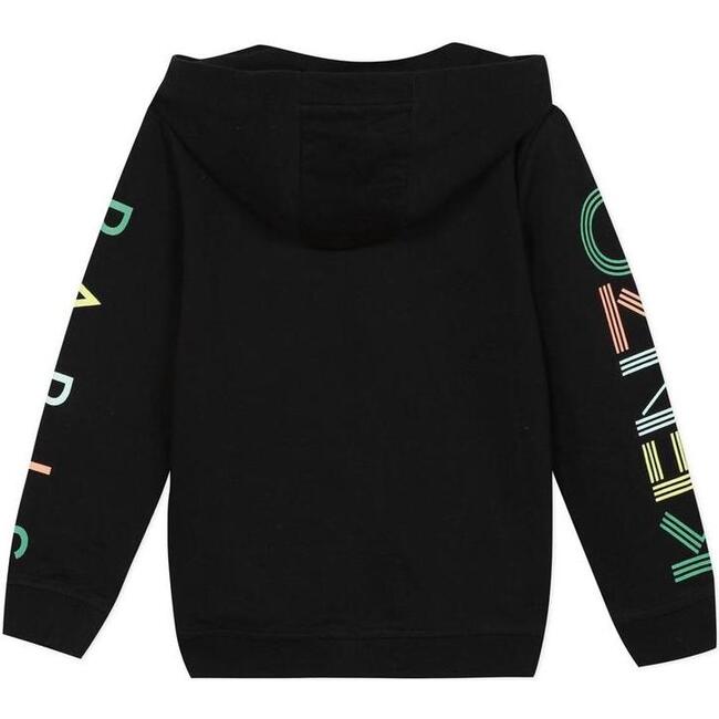 Zip Up Sweatshirt, Black - Sweatshirts - 2