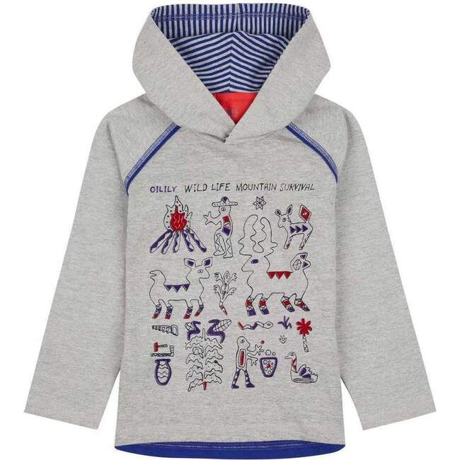 Wildlife mountain Thoms Sweatshirt, Grey - Sweatshirts - 1
