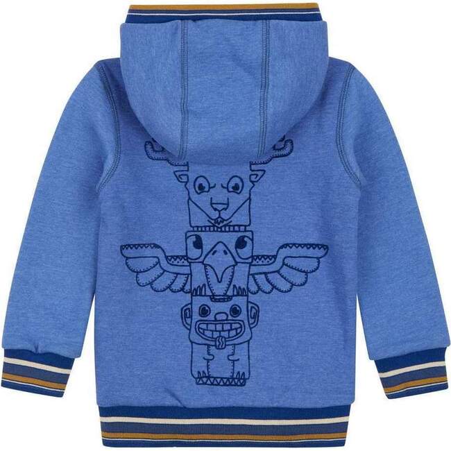 Hawk Sweat Cardigan, Blue - Cardigans - 2