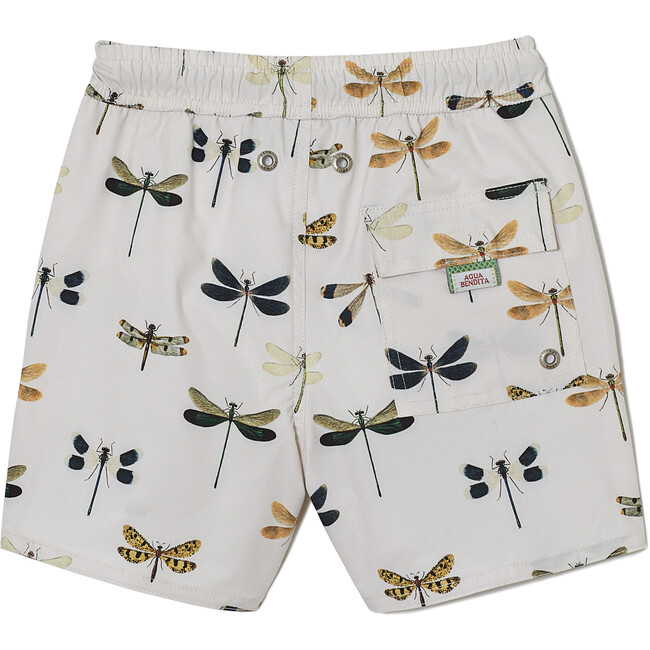 *Exclusive* Boys Nick Trunk, White Dragonfly - Swim Trunks - 2