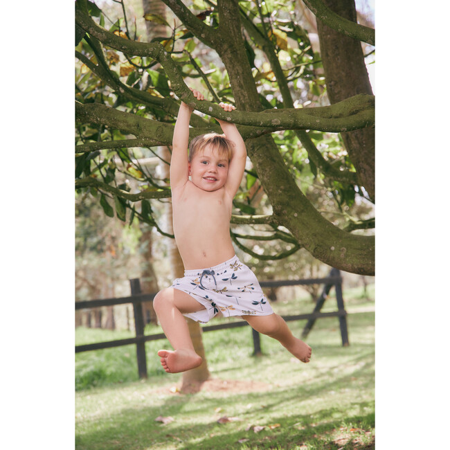 *Exclusive* Boys Nick Trunk, White Dragonfly - Swim Trunks - 3