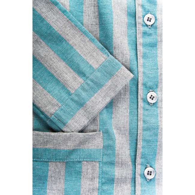 Victor Pyjamas, Green Stripe - Pajamas - 3