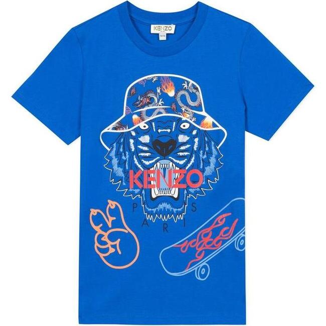 Tiger T-Shirt, Blue - Kenzo Tops | Maisonette